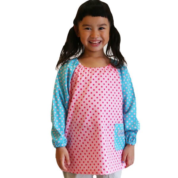 驚きの価格が実現 子供スモック110cm 桃ピンクドット スカイピンクドット ポケット付き 長袖 日本製 入園 入学 男の子 女の子 110 子供 子供用 Rack Whitesforracialequity Org