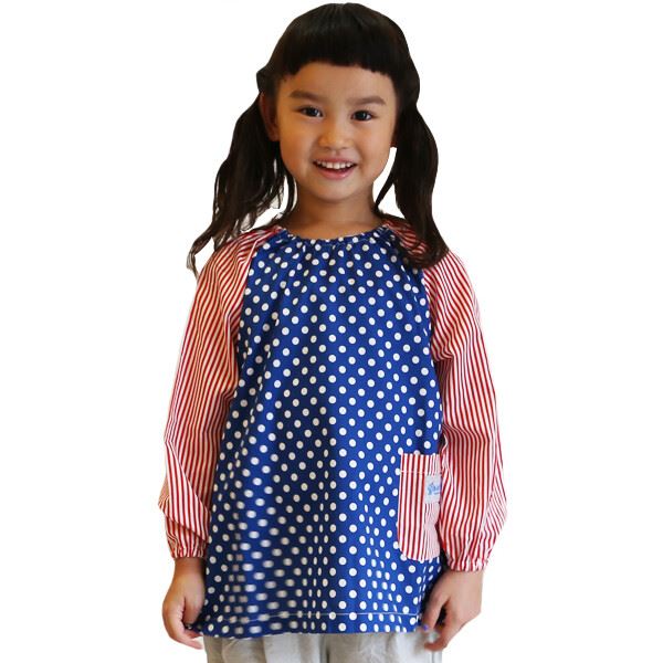 18 Off 子供スモック110cm ネイビードット レッドストライプ ポケット付き 長袖 日本製 入園 入学 男の子 女の子 110 子供 子供用 Rack Whitesforracialequity Org