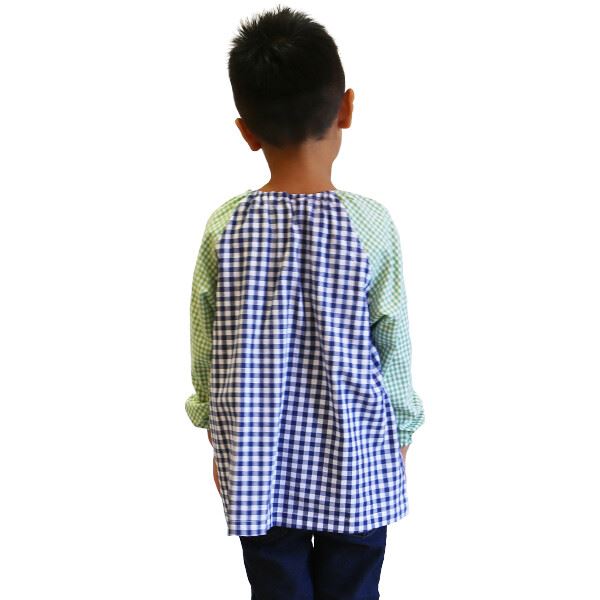 公式の 子供スモック110cm ネイビーチェック グリーンチェック ポケット付き 長袖 日本製 入園 入学 男の子 女の子 110 子供 子供用 Rack Whitesforracialequity Org