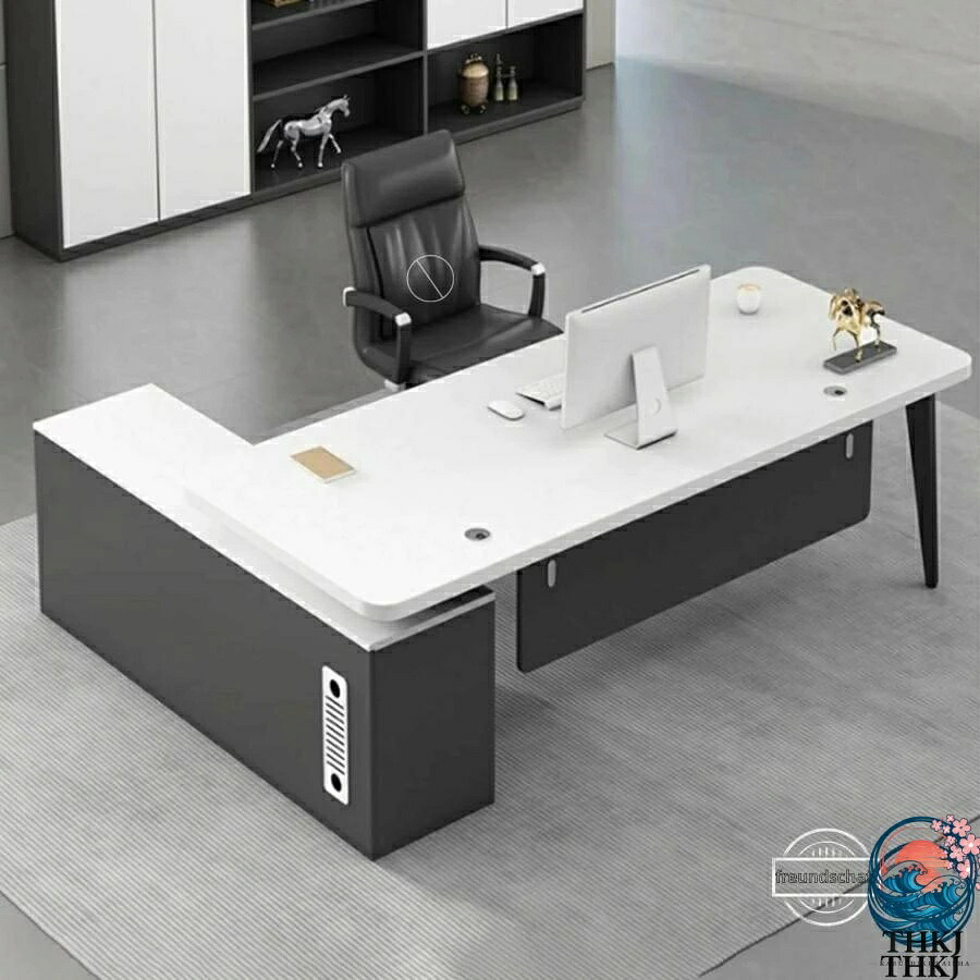 社長テーブル 法人様向け L 型 社長デスク オフィスデスク 役員用家具 員用デスク 事務机 社長机 会議用テーブル 安定した耐荷重 大容量 組み立てが簡単 企業｜cheriebijou 44,484円
