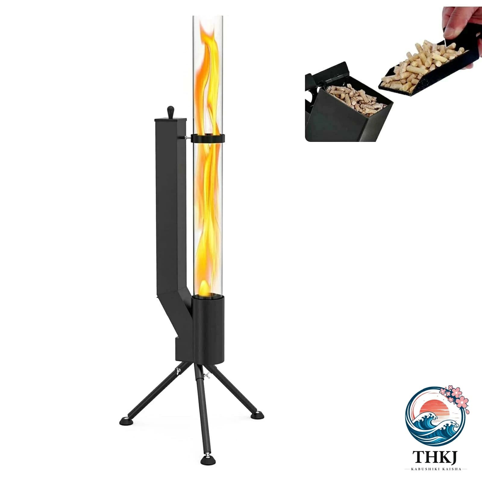 ロケットストーブ キャンプ アウトドア ペレットストーブ ファイアピット 無煙木質 ペレット燃焼炎 ファイヤーディスク 屋外 裏庭 焚き火台 大型 キャンプ パティオ ガーデン ピクニック用暖炉｜cheriebijou
