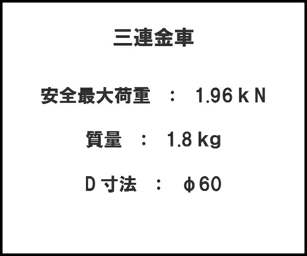 人気No.1】 IKURA ROOLS 育良精機株式会社三連金車ISK-3WH fucoa.cl