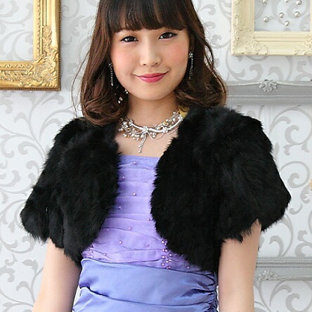 楽天市場】ラビットファーボレロ（ライトベージュ）セレブなリアル