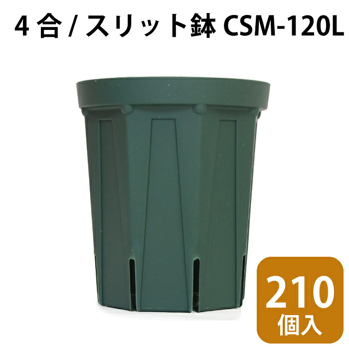 4号 スリット鉢 210個入り（ロングタイプ） 容量1.3L 直径11.5cm CSM-120L 苗 CSML12345｜チェリーベル