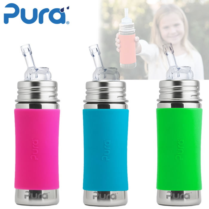 楽天市場 ピュラ Pura ステンレススチール ストローマグ ストローボトル 哺乳瓶 乳首 ストロータイプ ピンク チェリーベル