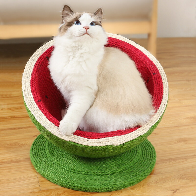 キャットタワー  爪とぎ 爪とぎポール オレンジタイプ スイカ watermelon 猫 ねこ 麻縄 ペット用 おもちゃ おしゃれ 遊園地 ストレス発散 運動不足対策 猫用品 四季適用