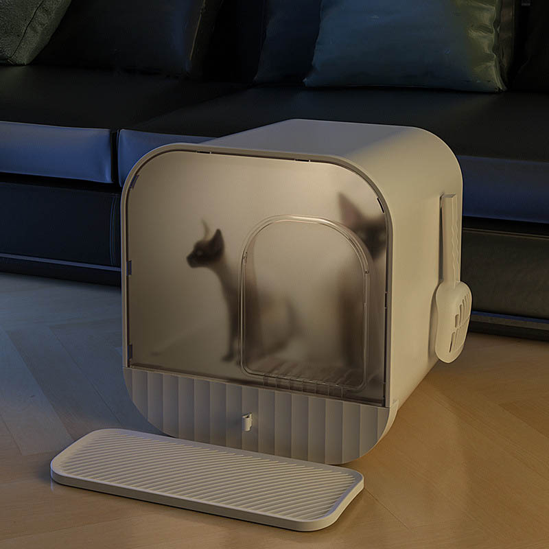 百貨店SALE10%OFF 猫 室内用便器  キャットトイレ 全3色 気が大きい 特大 散らかりにくい猫室内用便器 猫室内用便器 お掃き出す飾り気の無い 飛び散りにくい  シャヴェル付き添い人 分かりやすい 愛玩動物室内用便器 今めかしい 猫備品 41*41*43糎  sivasi