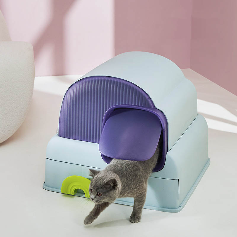 百貨店SALE10%OFF 猫 室内用便器  キャットトイレ 全2色 気が大きい 特大 散らかりにくい猫室内用便器 猫室内用便器 お掃き出す飾り気の無い 飛び散りにくい  シャヴェル付き添い人 分かりやすい 愛玩動物室内用便器 今めかしい 猫備品 53*51*46糎  sivasi