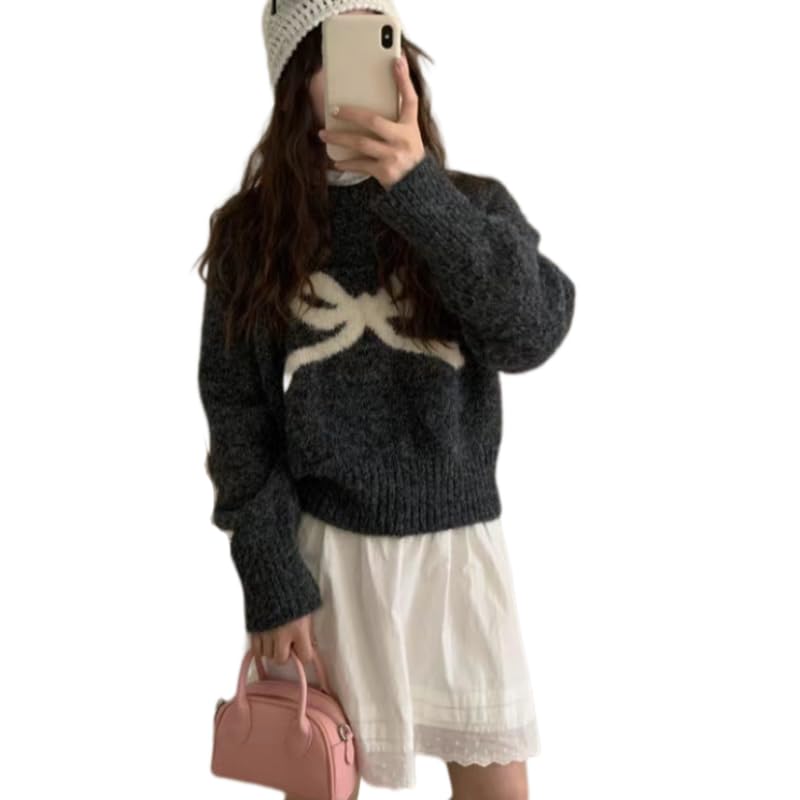 レディース トップス 秋 プルオーバー レディース 服 レディース ニットセーター 可愛い服 長袖 レディース セーター レディース 着痩せ 小顔 柔らかい 韓国 通学 通勤