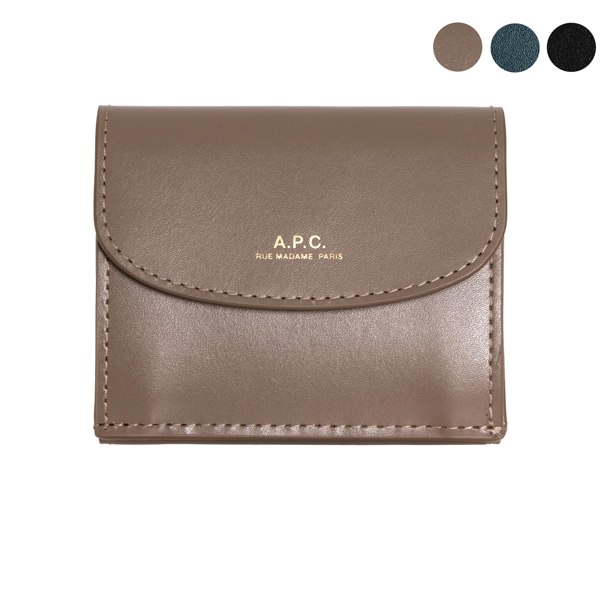 ☆【A.P.C.】☆アーペーセー 小銭入れ付き 3つ折り財布 BROWN☆ Amazon | [アーペーセー] 三つ折り財布 コンパクト財布 ブラウン