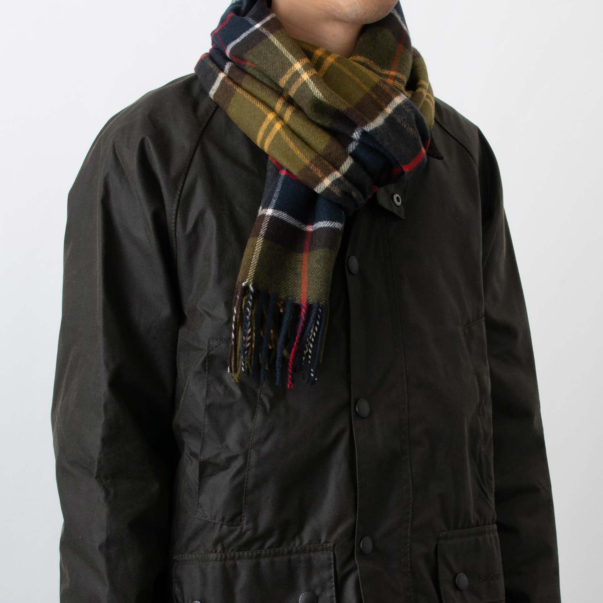 Barbour マフラー　100%カシミア 楽天市場】Barbour バブアー マフラー new check tartan scarf