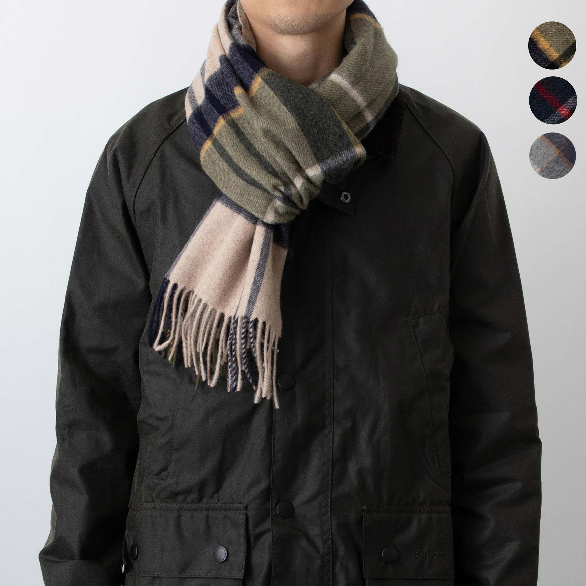Barbour ブラック ウールマフラー Barbour マフラー 「Barbour / バブアー」 new check tartan scarf