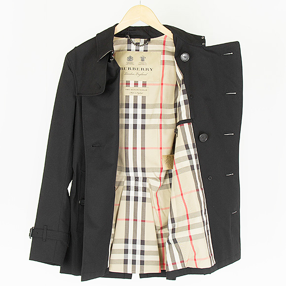 plaid burberry coat