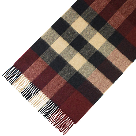 burgundy burberry scarf