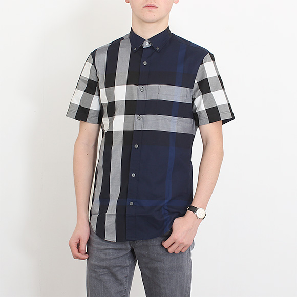 burberry short sleeve button down shirt