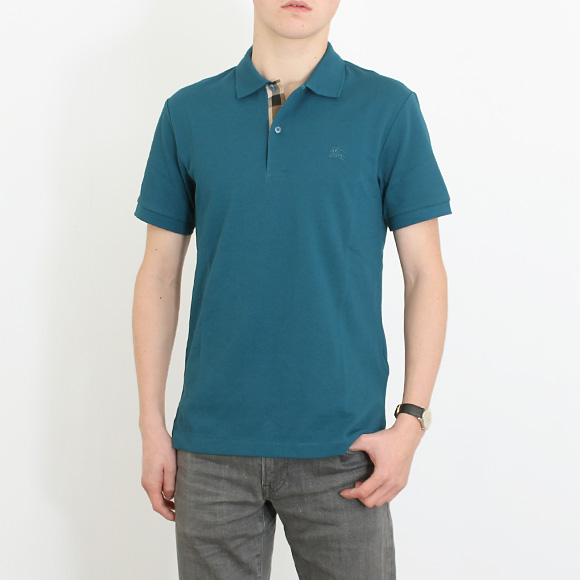 teal burberry shirt