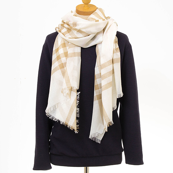 burberry giant check gauze scarf