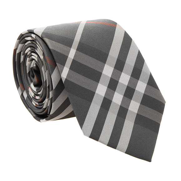gray burberry tie