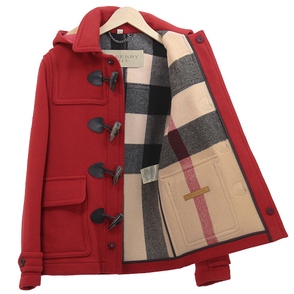 burberry red duffle coat