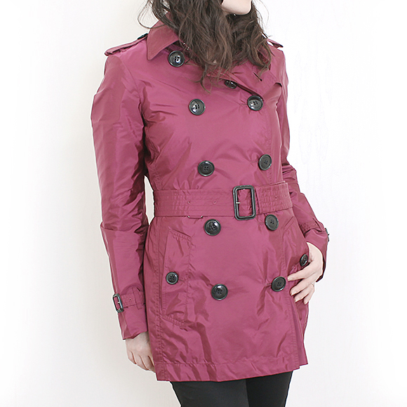 pink burberry coat