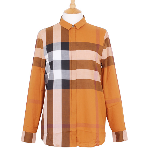 orange burberry shirt