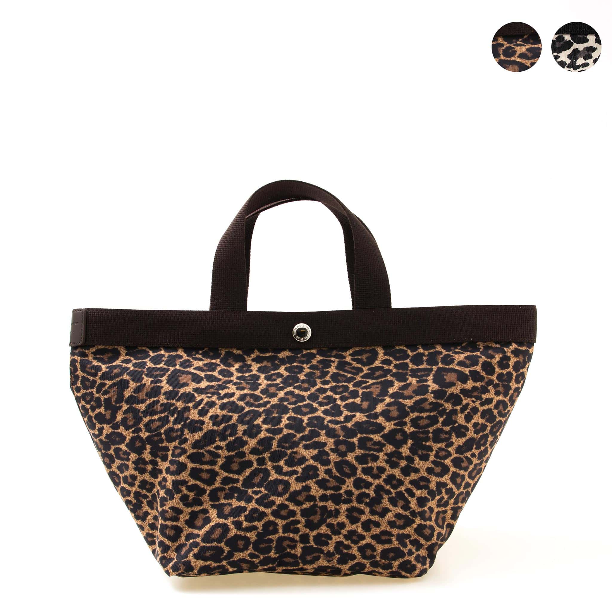 エルベシャプリエ 舟型トートバッグ Mサイズ パンサーブラン レオパード柄 bag0049-01.jpg