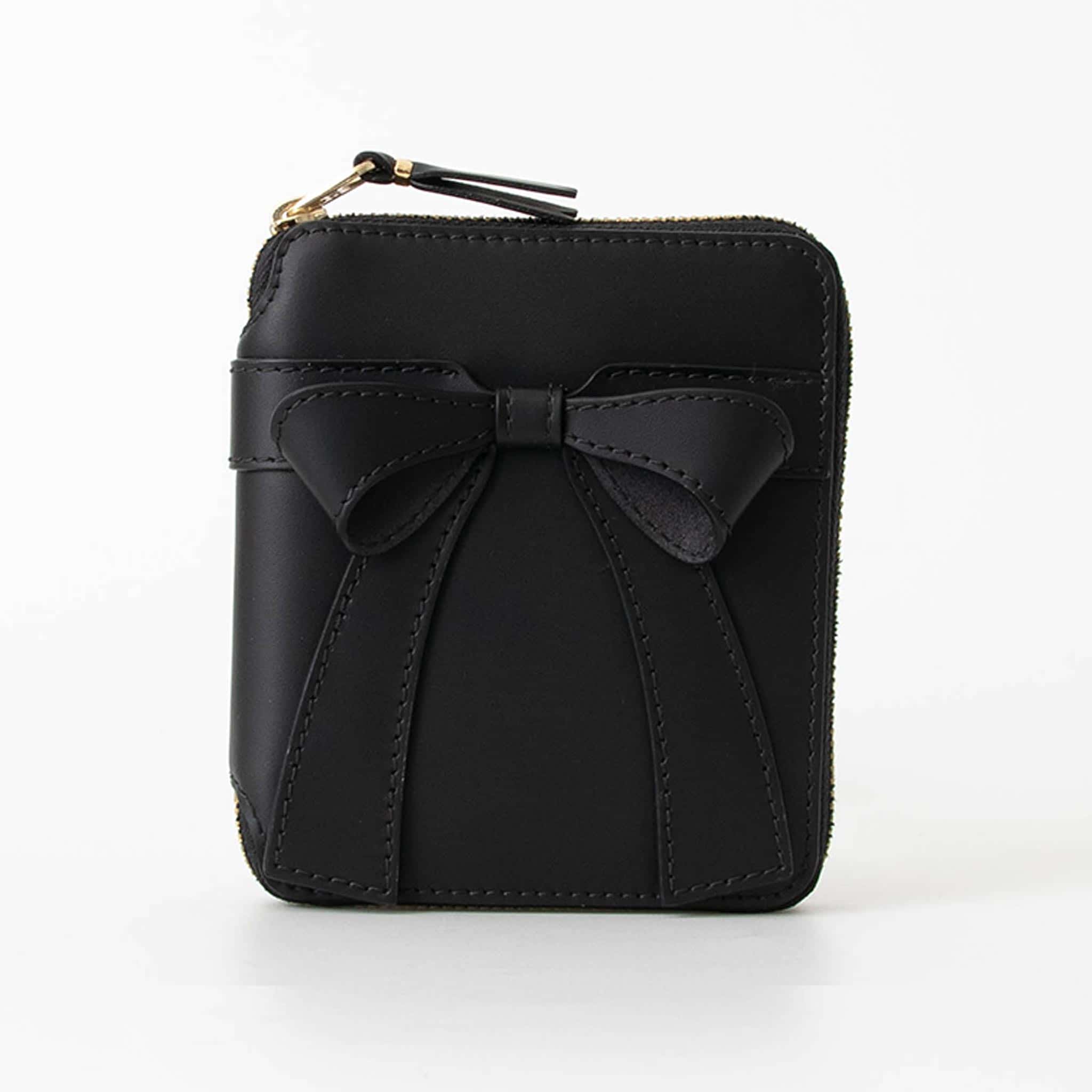 COMME des GARCONS ブラックレザー　ポーチ　ケース COMME des GARCONS コムデギャルソン DES 財布 ポーチ/コイン