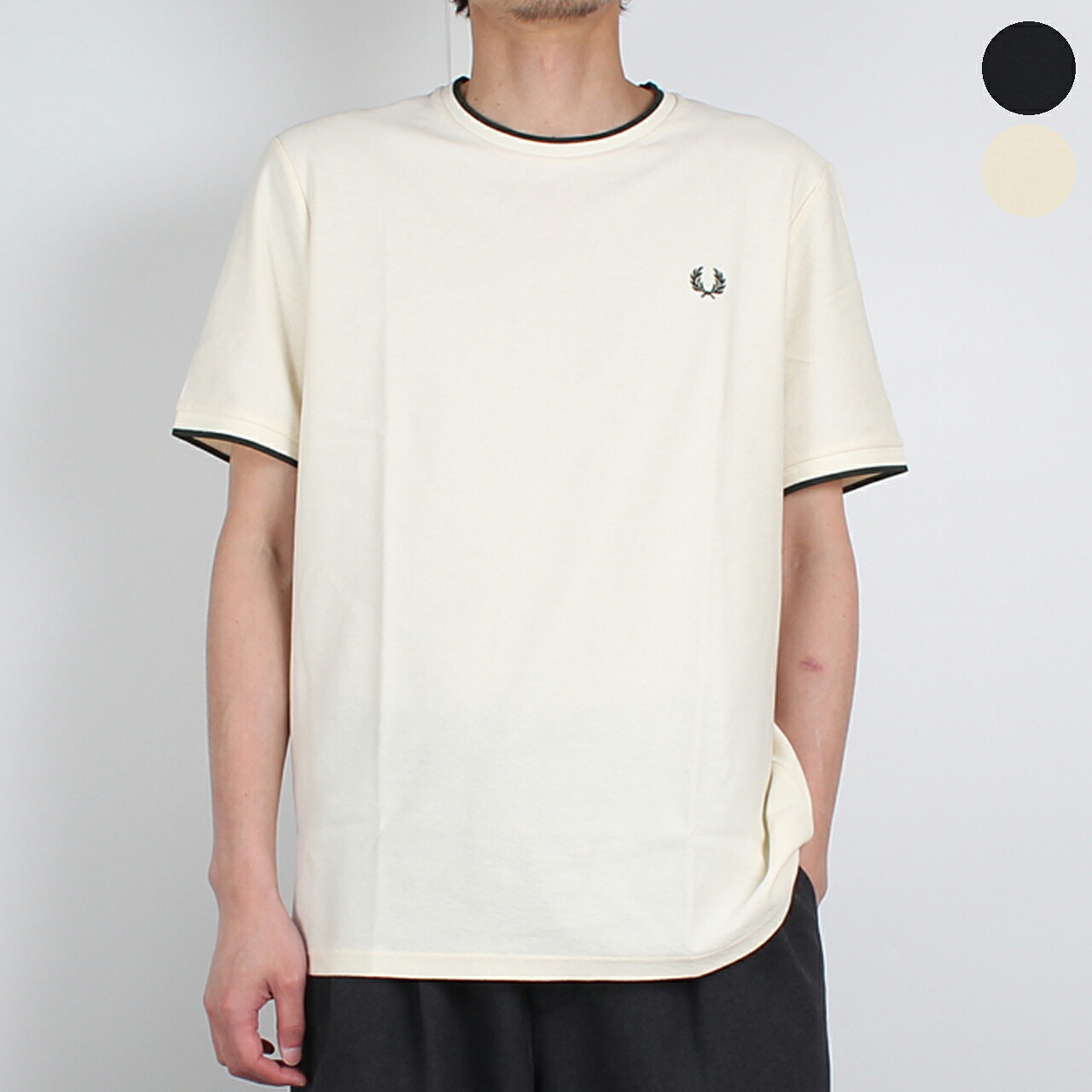 フレッドペリー FRED PERRY 半袖Tシャツ TRIM DETAIL CREPE PIQUE T-SHIRT メンズ レディース M2397【英国ブランド】【2026SS】|ChelseaGardensUK