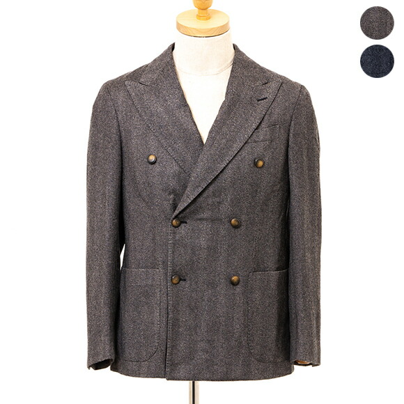 THE GIGI　ダークブラウン ベロア　ダブルブレストジャケット THE GIGIダークブラウン ベロアダブルブレストジャケット