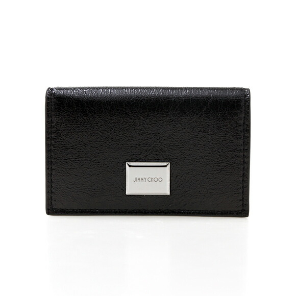 【英国】 ブラック 黒 CRINKLED COATED FABRIC MATTIA CCI BLACK JIMMY CHOO カードケース ジミーチュウ レディース