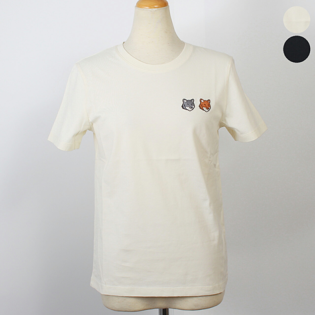 メゾン キツネ MAISON KITSUNE 半袖Tシャツ DOUBLE FOX HEAD REGULAR TEE-SHIRT レディース OW011CF KJ7026【2026SS】｜ChelseaGardensUK