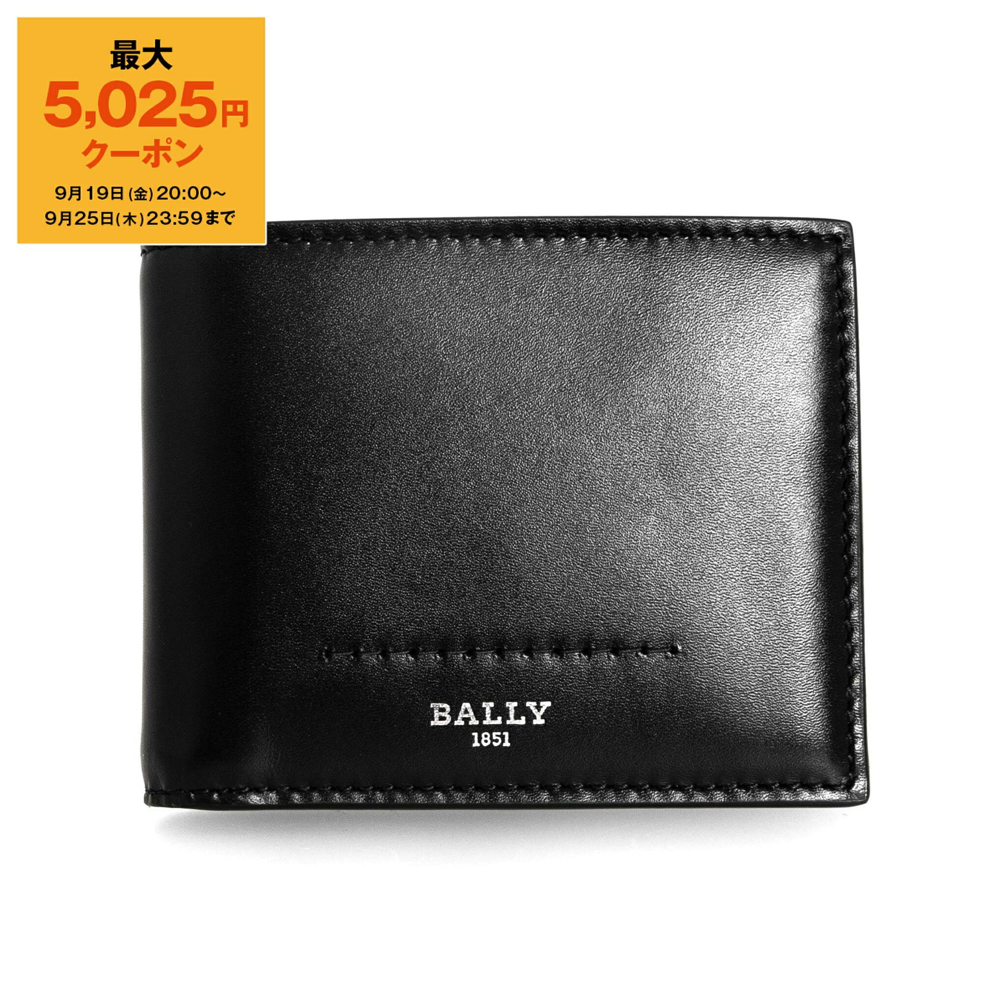 BALLY 二つ折り財布 黒/赤/白 BALLY CHAMPION バリー 財布 二つ折り財布 6309719 ブラック