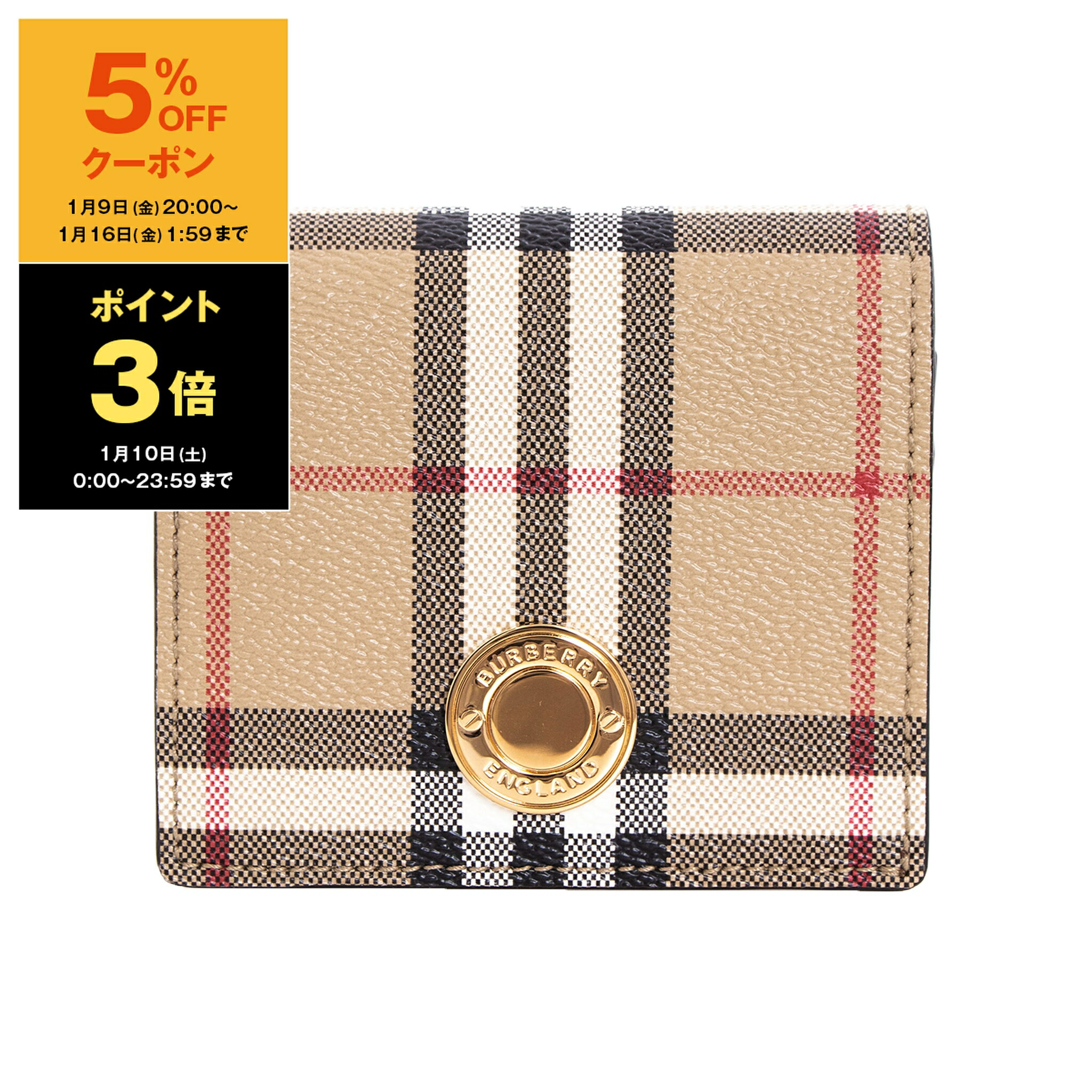 楽天市場】BURBERRY バーバリー CHECK BI-FOLD WALLET 三つ折り財布