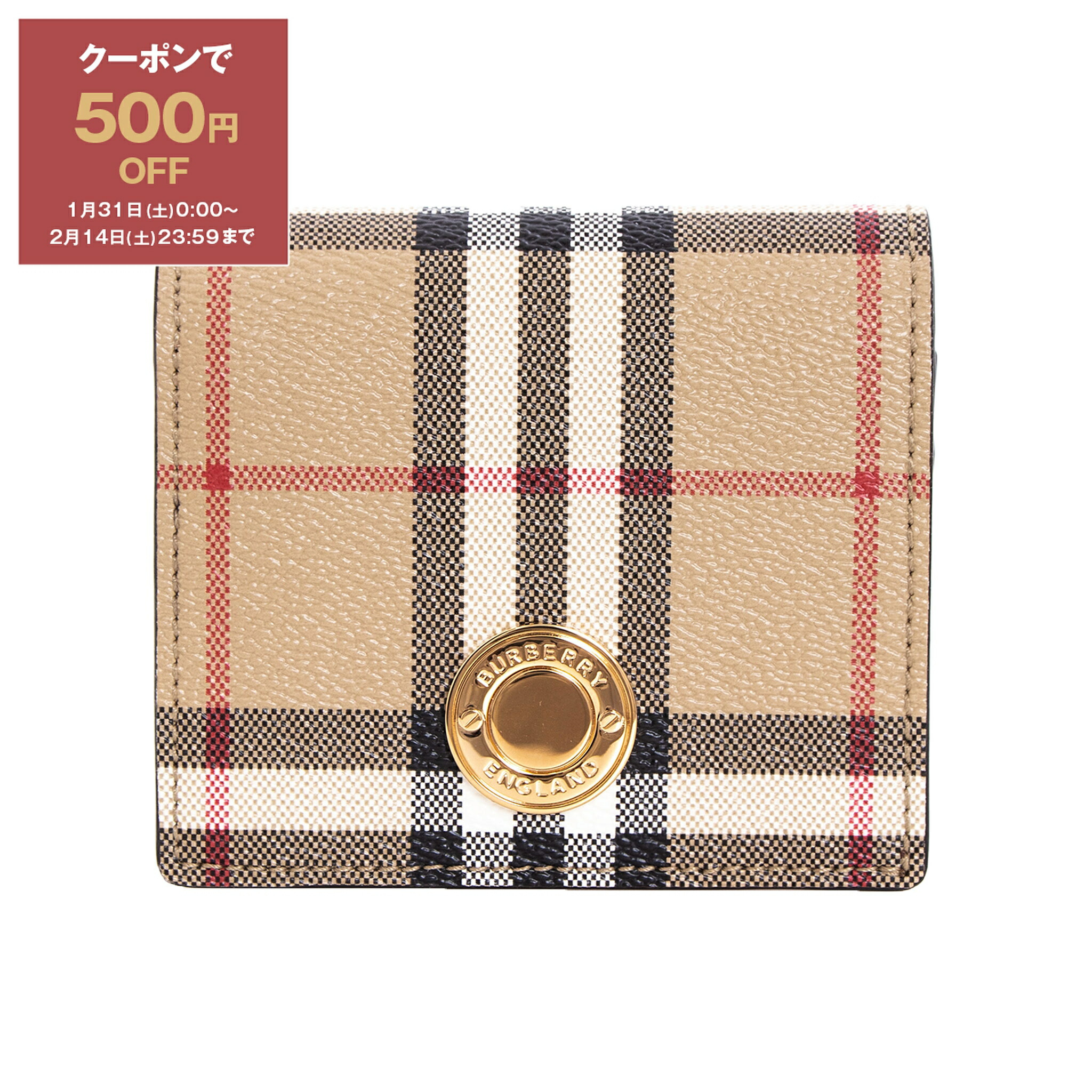 楽天市場】Burberry バーバリー Small Check Bi-Fold Wallet 二つ折り