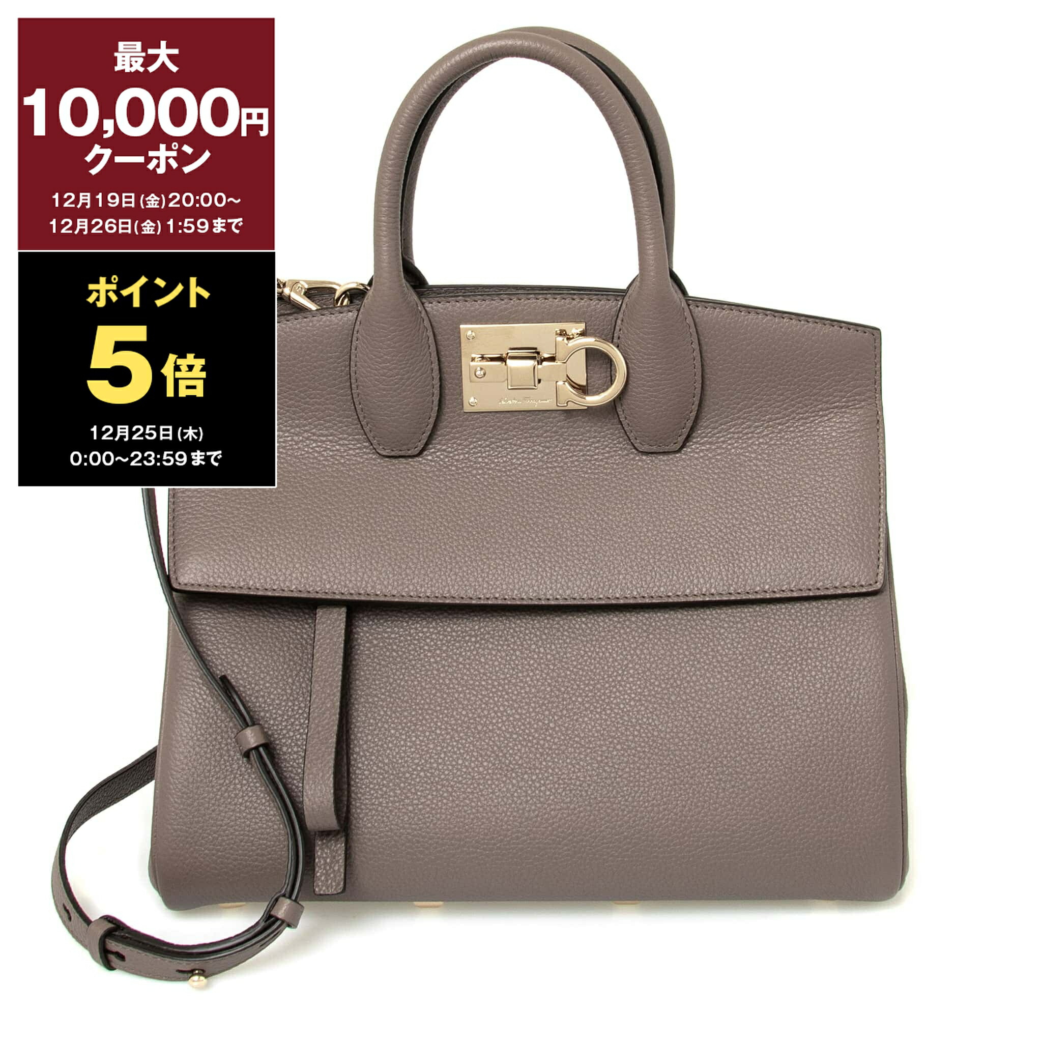 【極美品】フェラガモ 2way Ferragamo Studio bag FERRAGAMO（フェラガモ） ハンドバッグ 2WAY STUDIO レディース THE