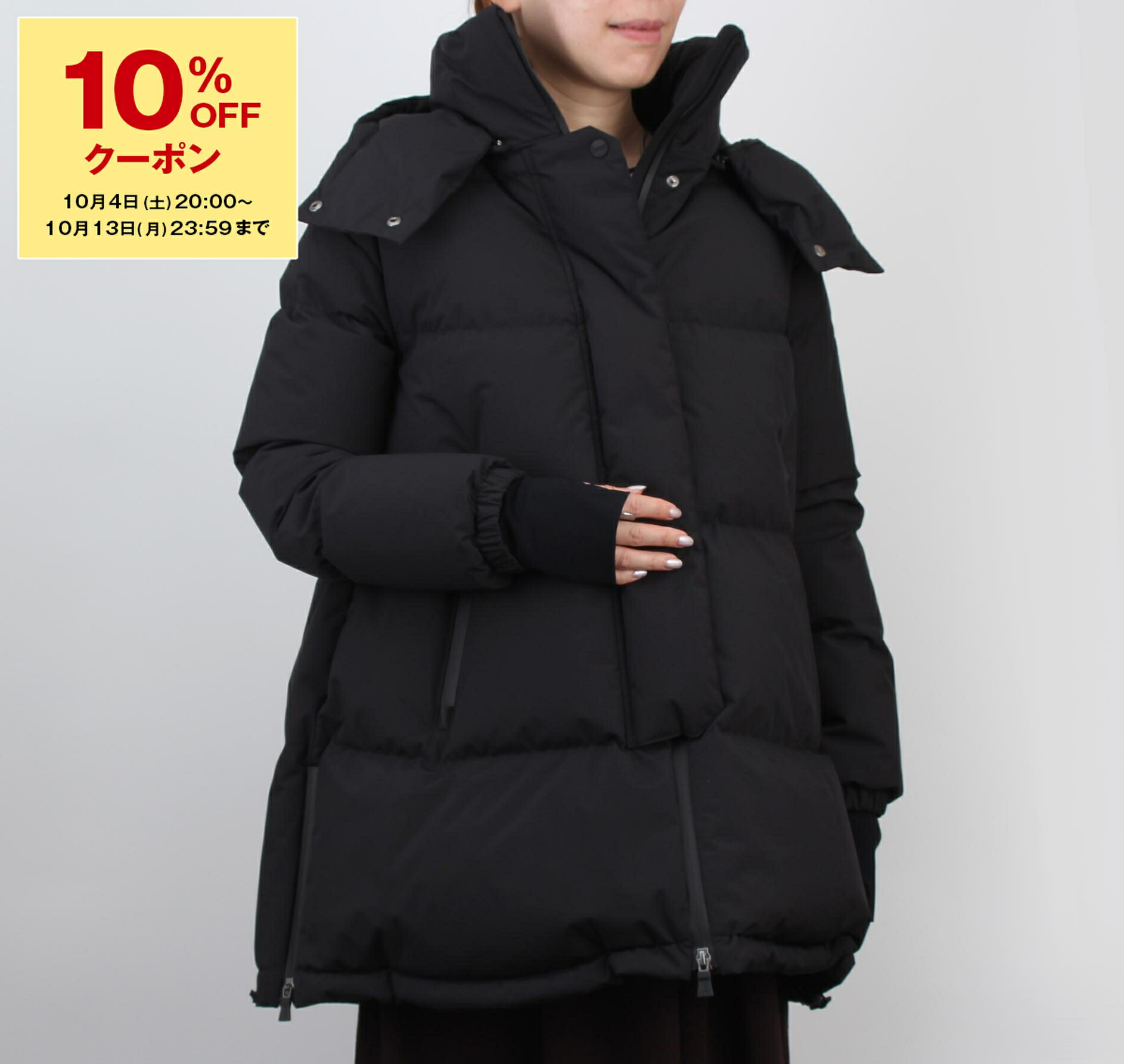 美品 ヘルノ ダウンジャケット 2way ブラック 120 楽天市場】送料無料 HERNO ヘルノ 2way ダウンハーフコート 超