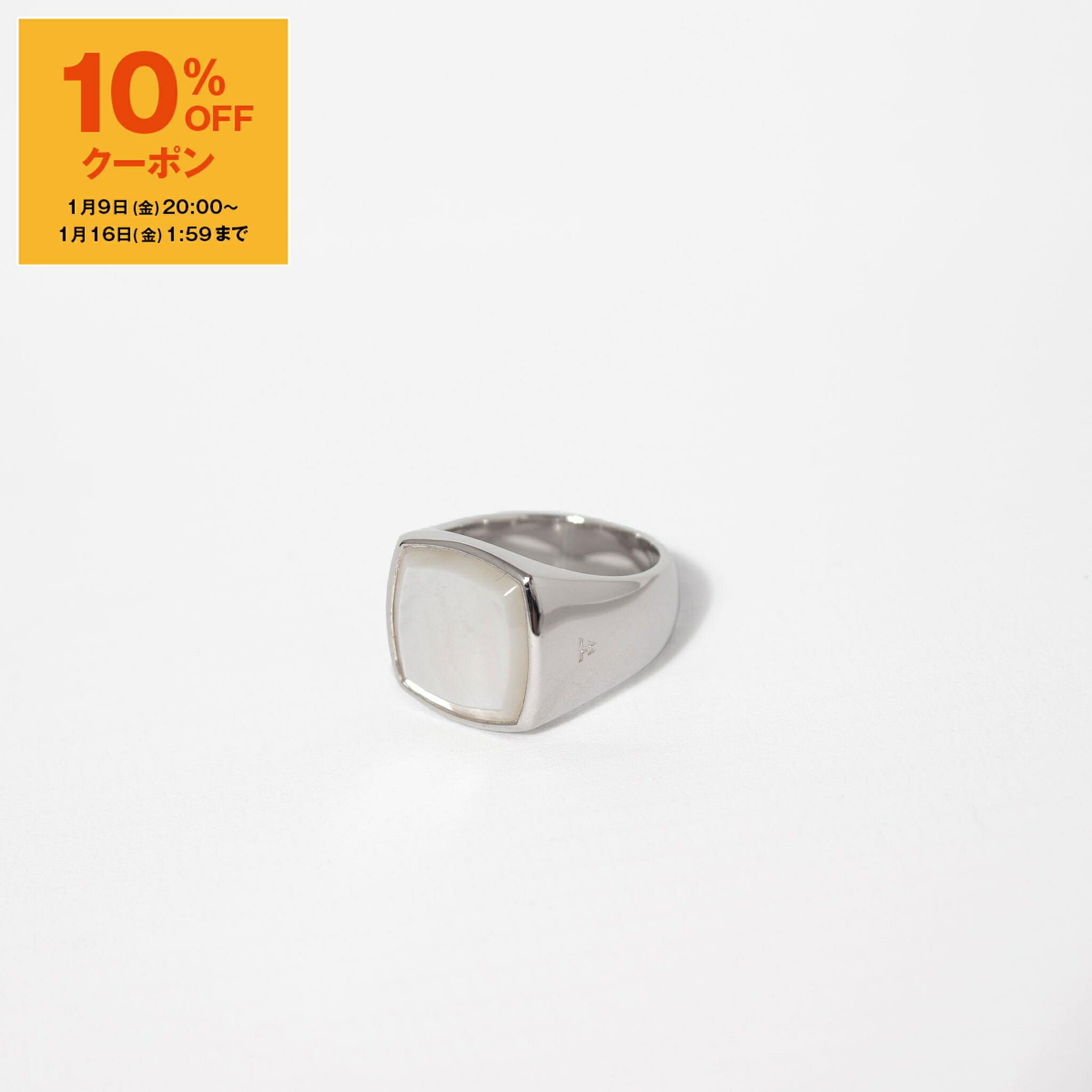 TOMWOOD CUSHION WHITE MOP リング 52 TOM WOOD CUSHION WHITE MOP ring 52サイズ