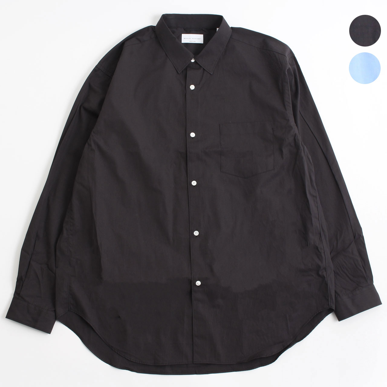 マニュアルアルファベット MANUAL ALPHABET メンズ 長袖シャツ TYPEWRITER BIG SHIRTS MA-S-717