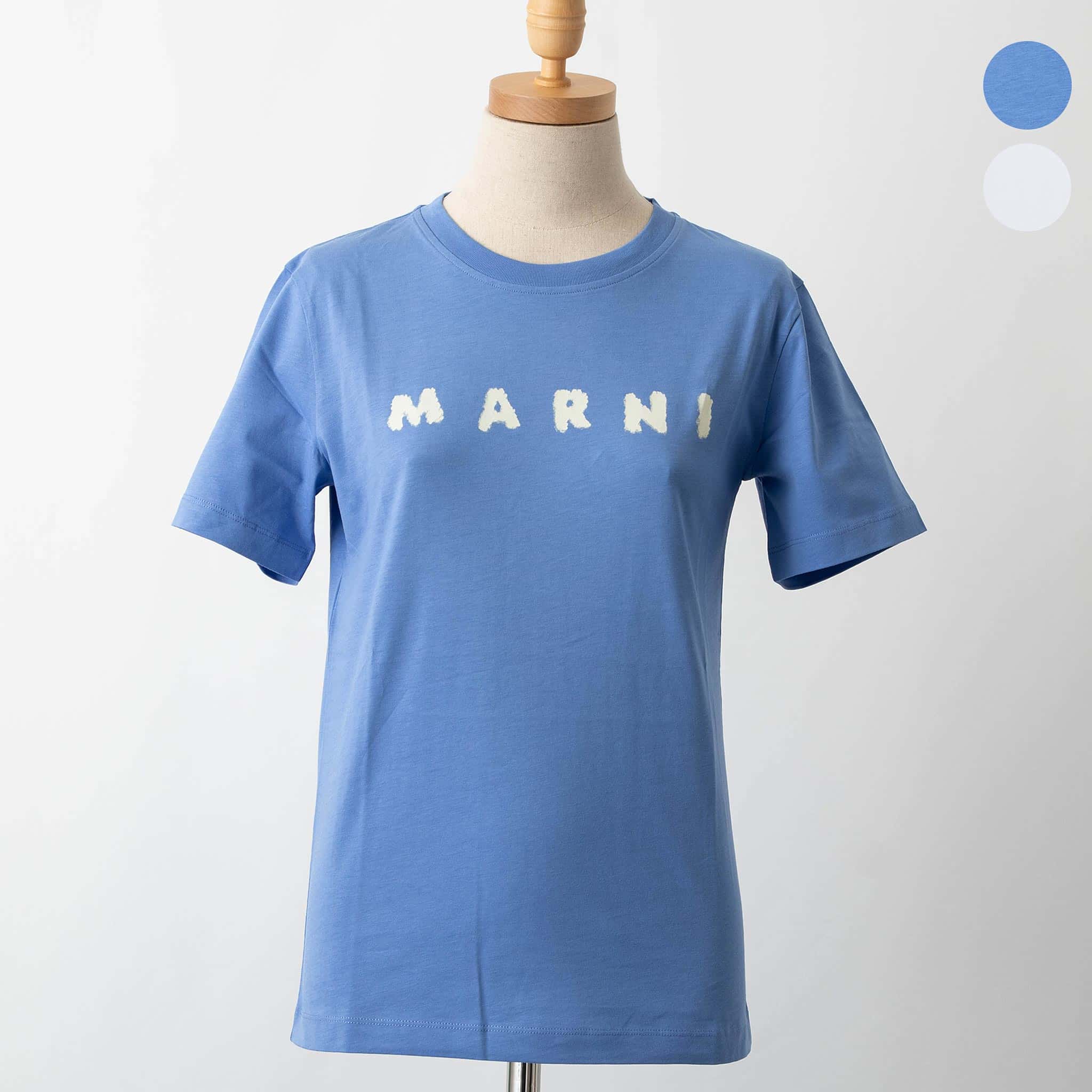 マルニ MARNI 半袖Tシャツ T-SHIRT WITH MARNI SCRIBBLED LOGO [マルニスクリブルロゴTシャツ] レディース THJE0293P8 USCX42