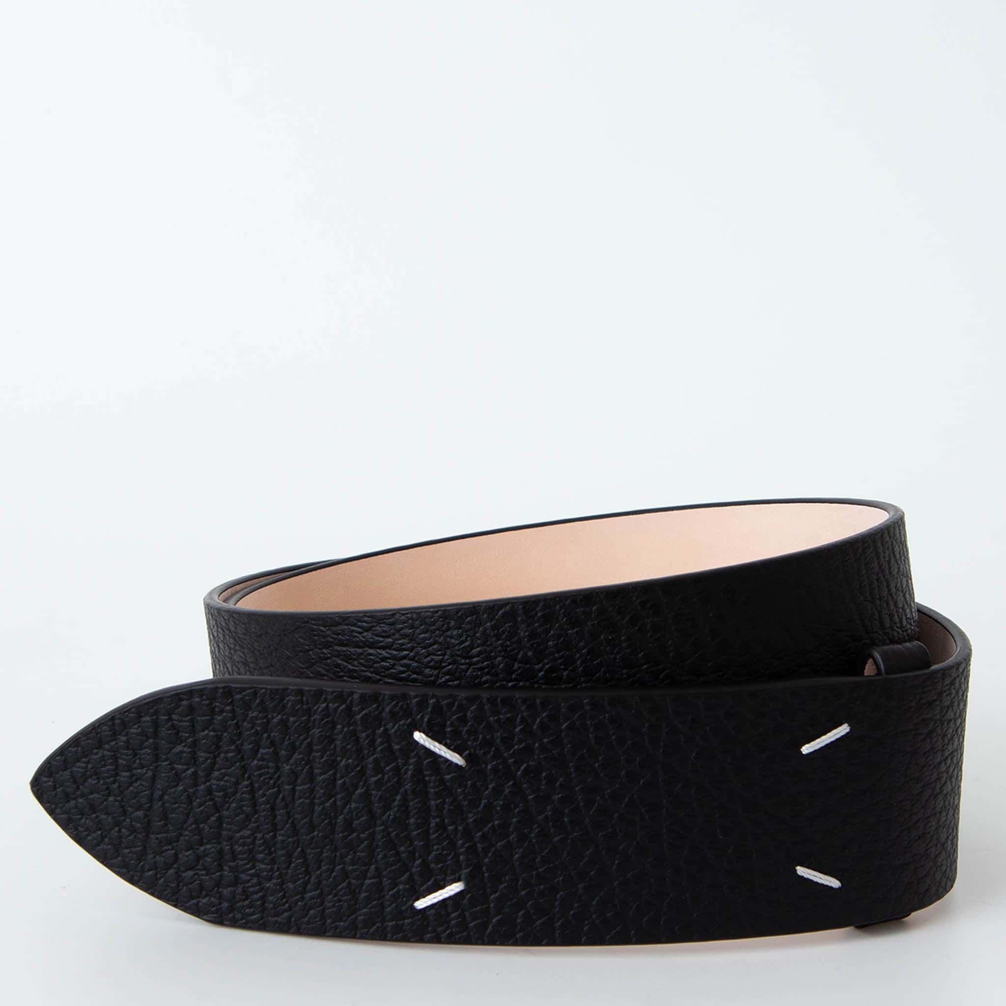 MM6 Maison Margiela マルジェラ レザーベルト ブラック 黒 MM6 エムエムシックス メゾンマルジェラ Maison Margiela メンズ