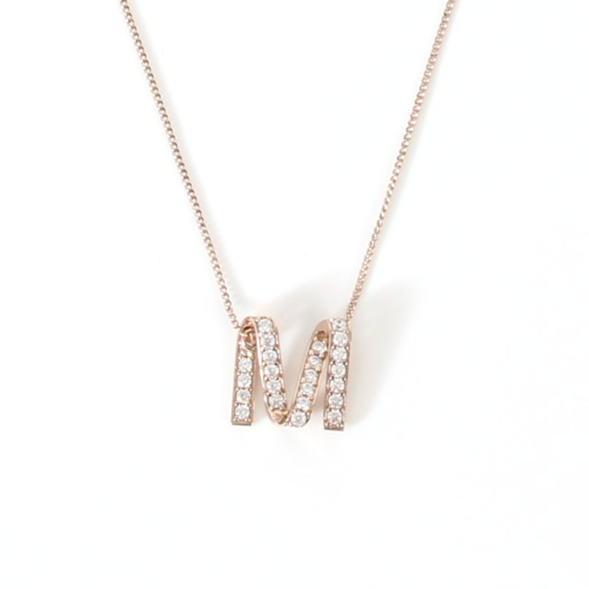 【MaxMara】Mロゴネックレス キラキラビジュー パール MaxMara】Mロゴネックレス キラキラビジュー パール