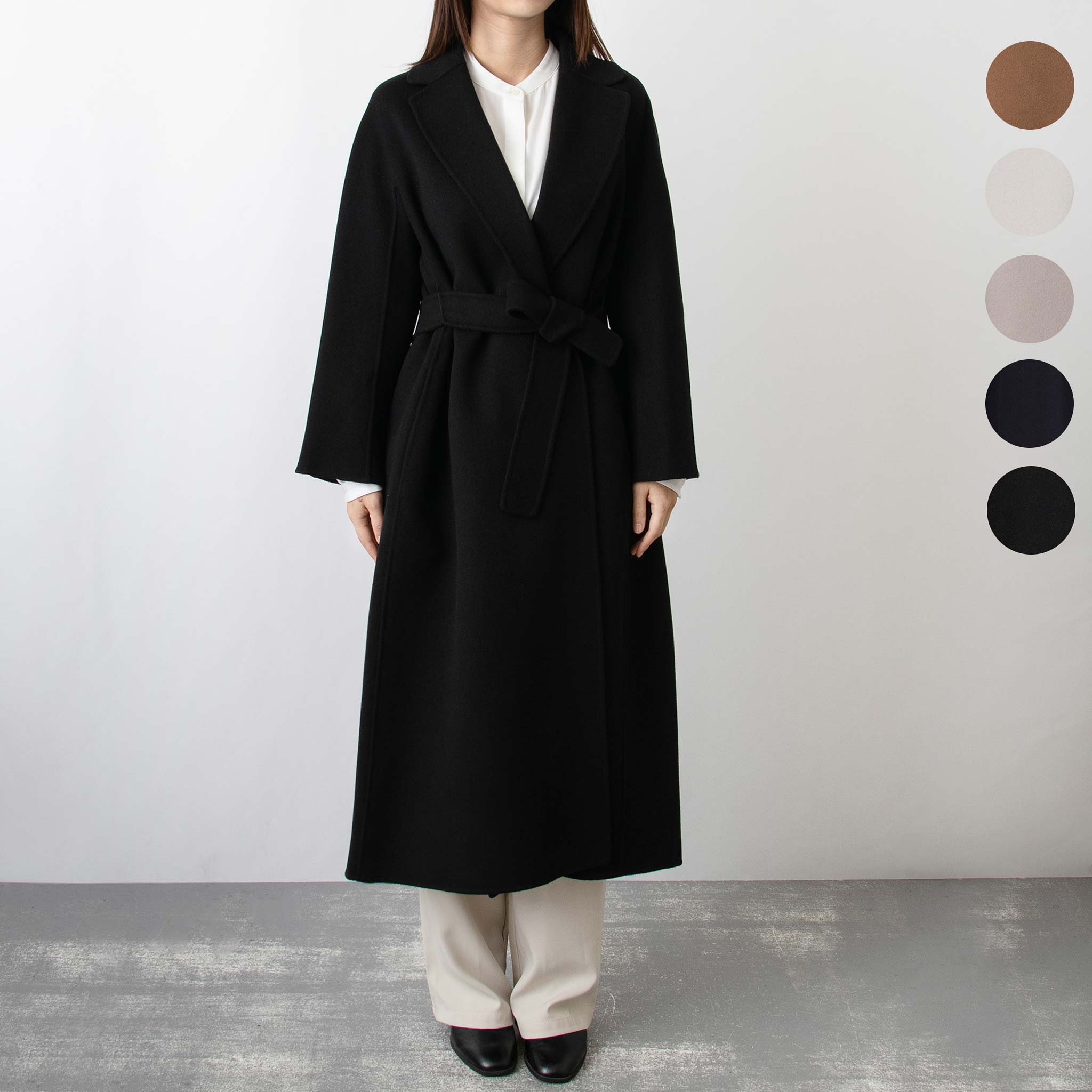 【極美品】MAX MARA ステンカラーコート ヴァージンウール50% アンゴラ Max Mara マックスマーラ MAX MARA STUDIO レディース コート