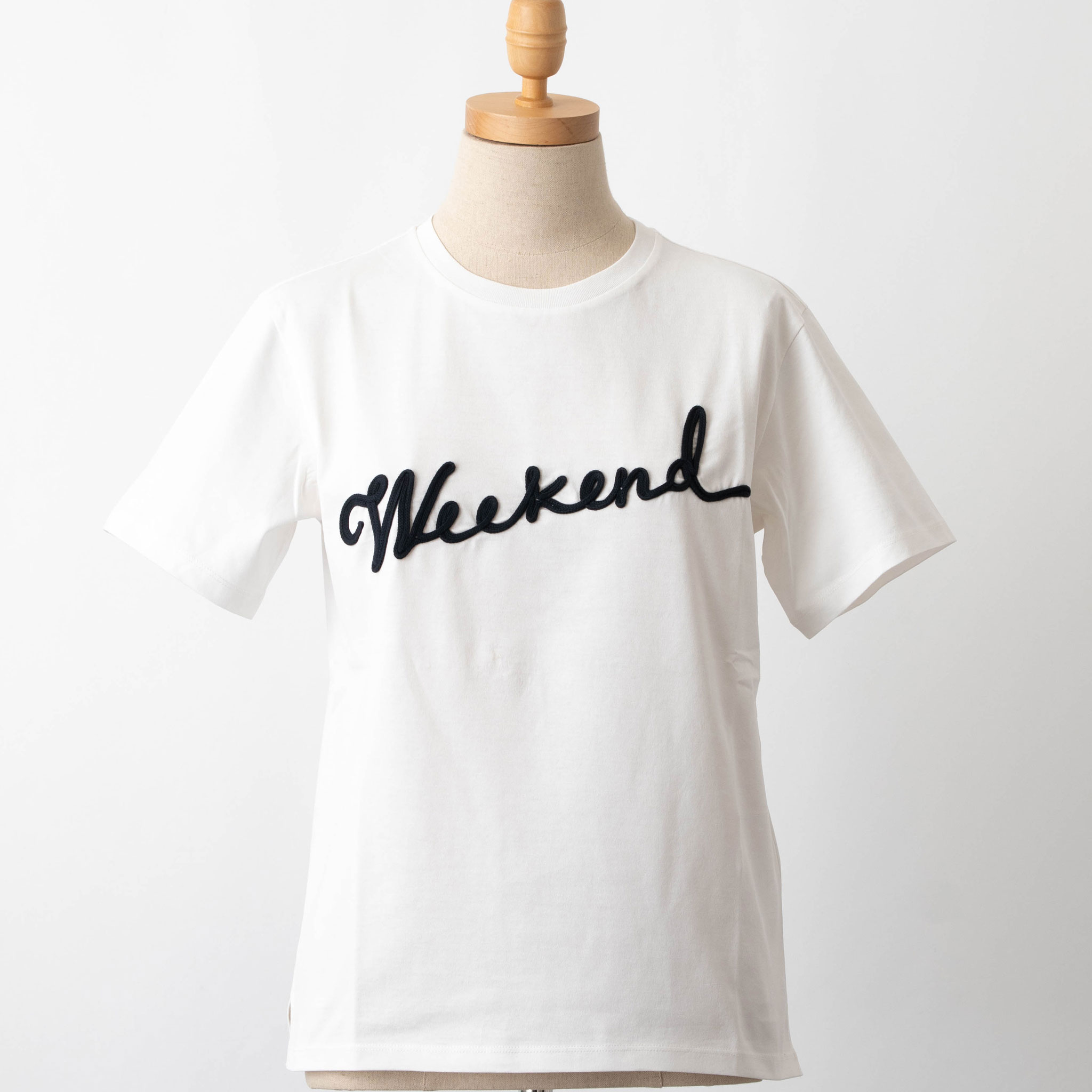 WEEKEND MAX MARA●BIRD アシンメトリーコットンAラインTシャツ Flared cotton T-shirt, white | Weekend Max Mara