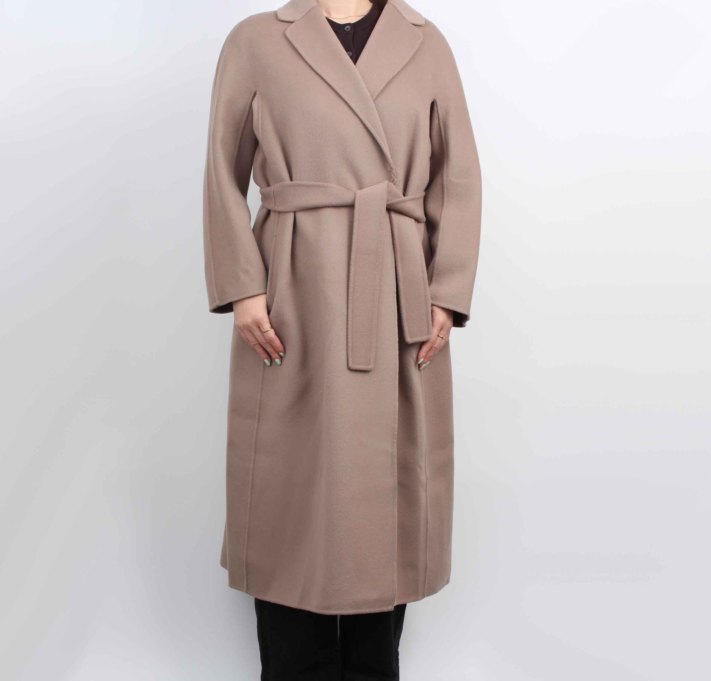 マックスマーラ　ロングコート　銀タグ　ステンカラー　ウール　イタリア製　ベージュ マックスマーラ S Max Mara ウールコート ZENITH ロングコート