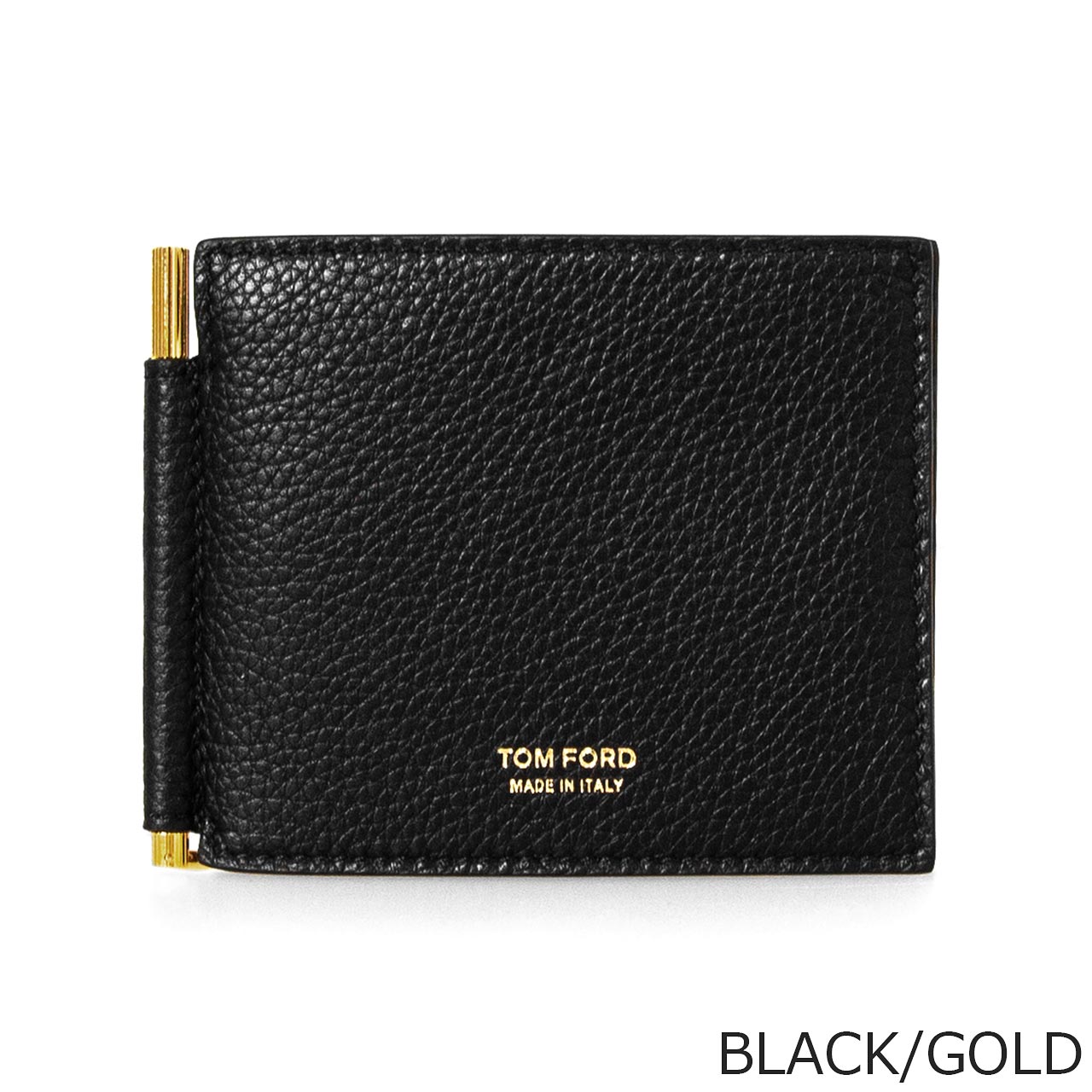 新品 トムフォード TOM FORD マネークリップ 折り財布 カードケース 黒