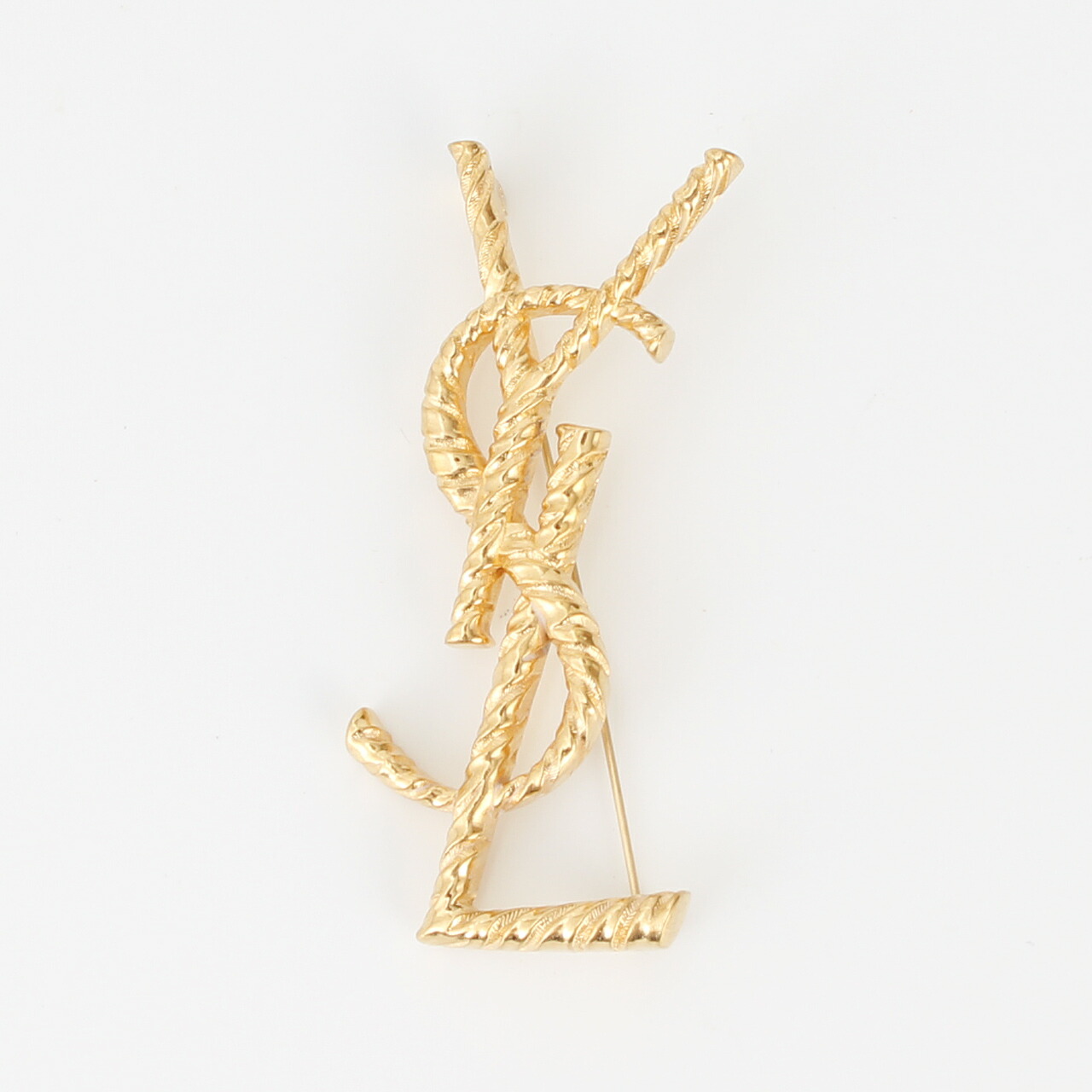 専用　Yves Saint Laurent ゴールドブローチ 楽天市場】イヴ・サンローラン YVES SAINT LAURENT YSL ロゴ ブローチ