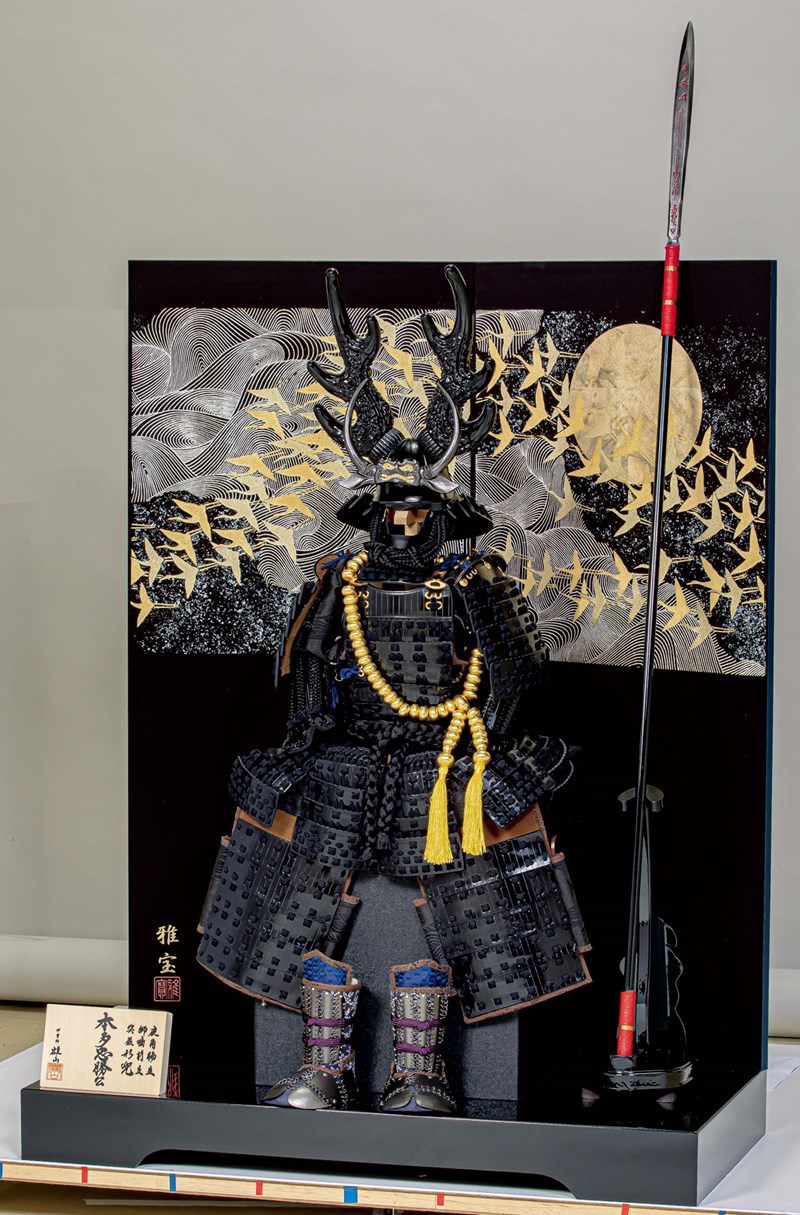 五月あやつり人形 鎧飾りつけ 長閑やかさ豊久 雄山 牛皮小札 蜻蛉切付 10号 本多忠勝 GH-065 p21