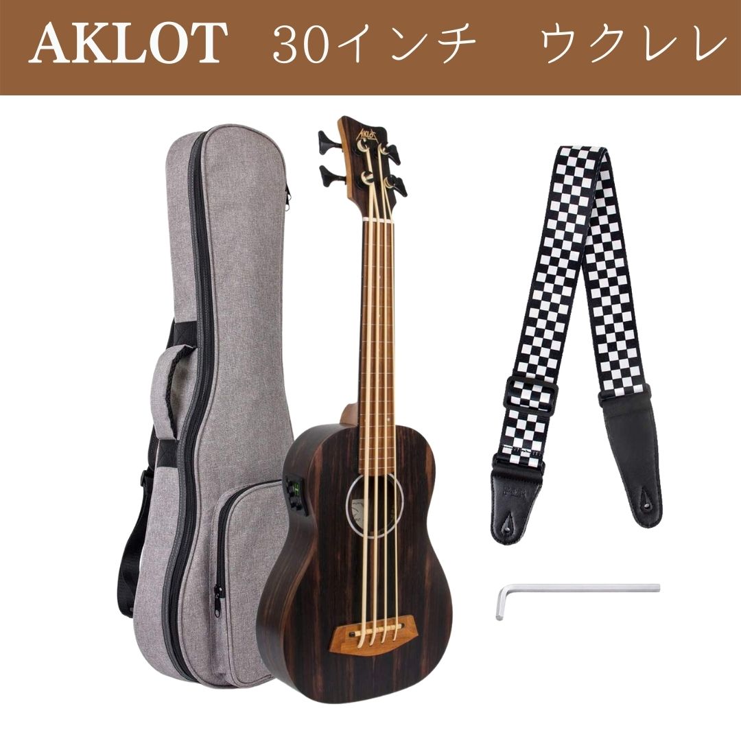 あす楽 Aklot ベースウクレレ 30インチウクレレベース ウクレレ本体 ウクレレ 初心者 セット エレキウクレレベース ウクレレ コンサート ウクレレ 入門 ウクレレ 中級者 ウクレレ プロ Tajikhome Com