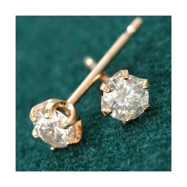 (インボイス対応)K18 PG0.2ct ダイヤモンドピアス 24,346円