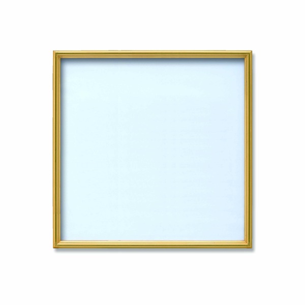 (インボイス対応)〔 角額 〕正方形額 350角 350×350mm ゴールド 壁掛けひも アクリル付き フレーム 額縁 額